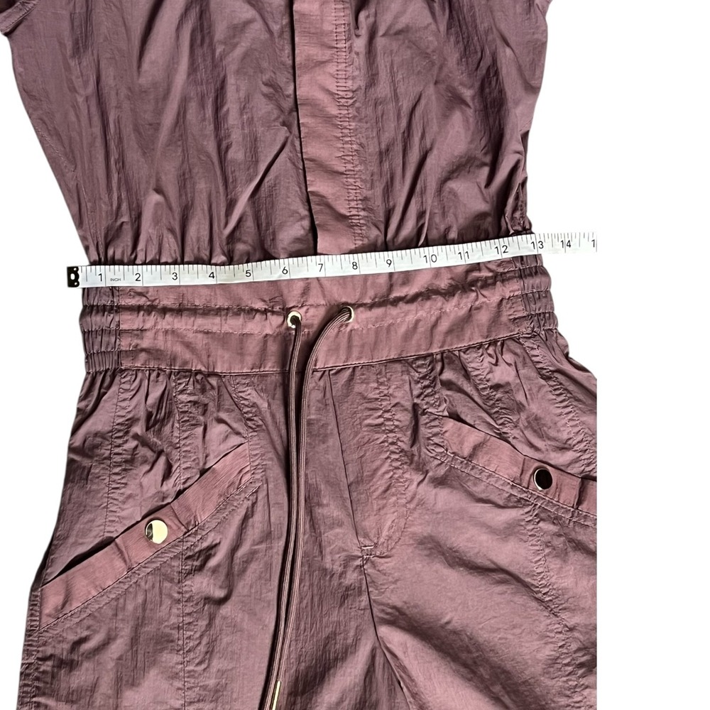 Athleta x‎ Alicia Keys Utility Jumpsuit Nylon Open Back Mauve Parachute Womens 0 - Picture 10 of 16